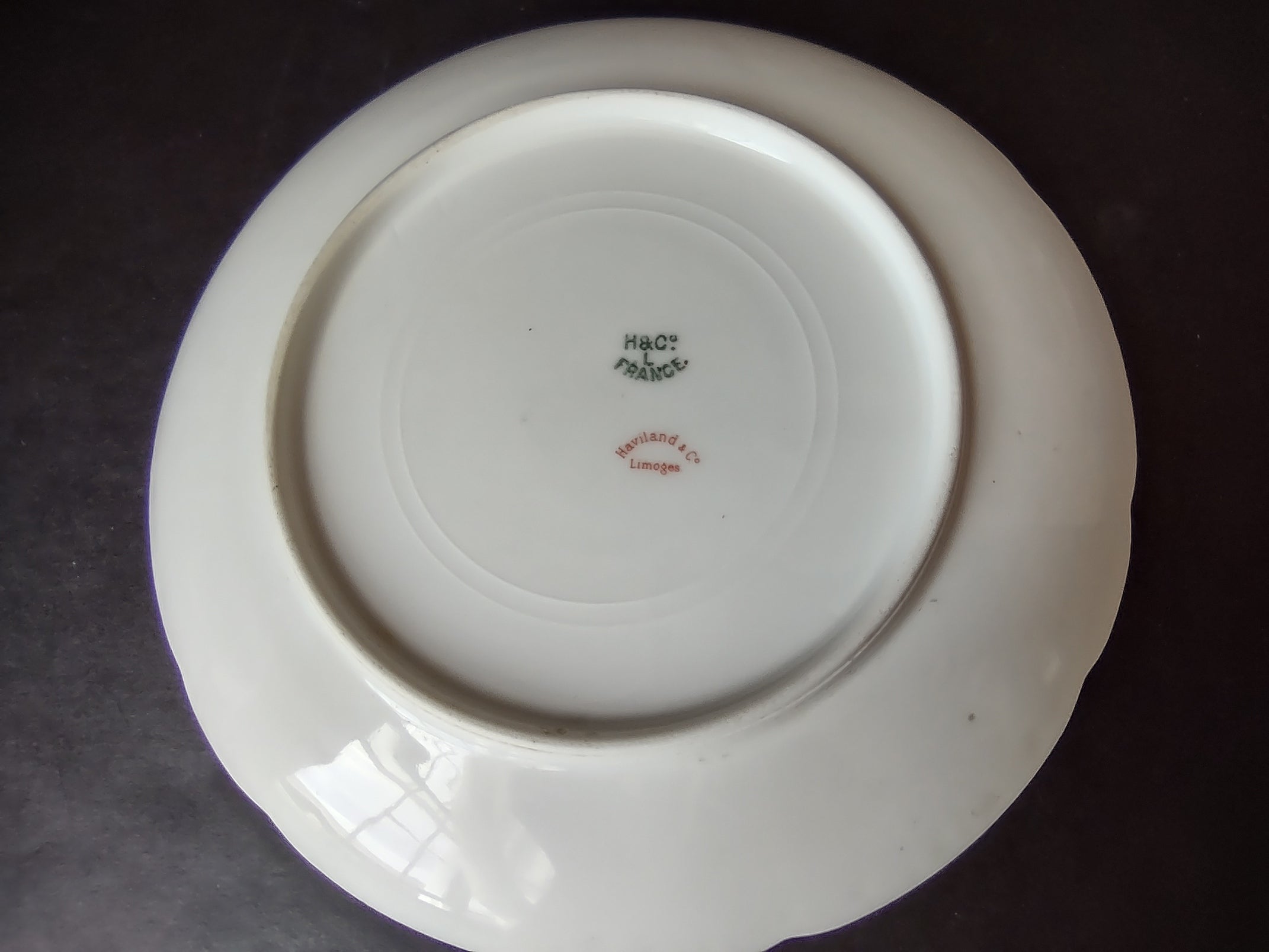 Haviland Limoges Pink Blue Gold Trim Dessert Plate (lot 969)