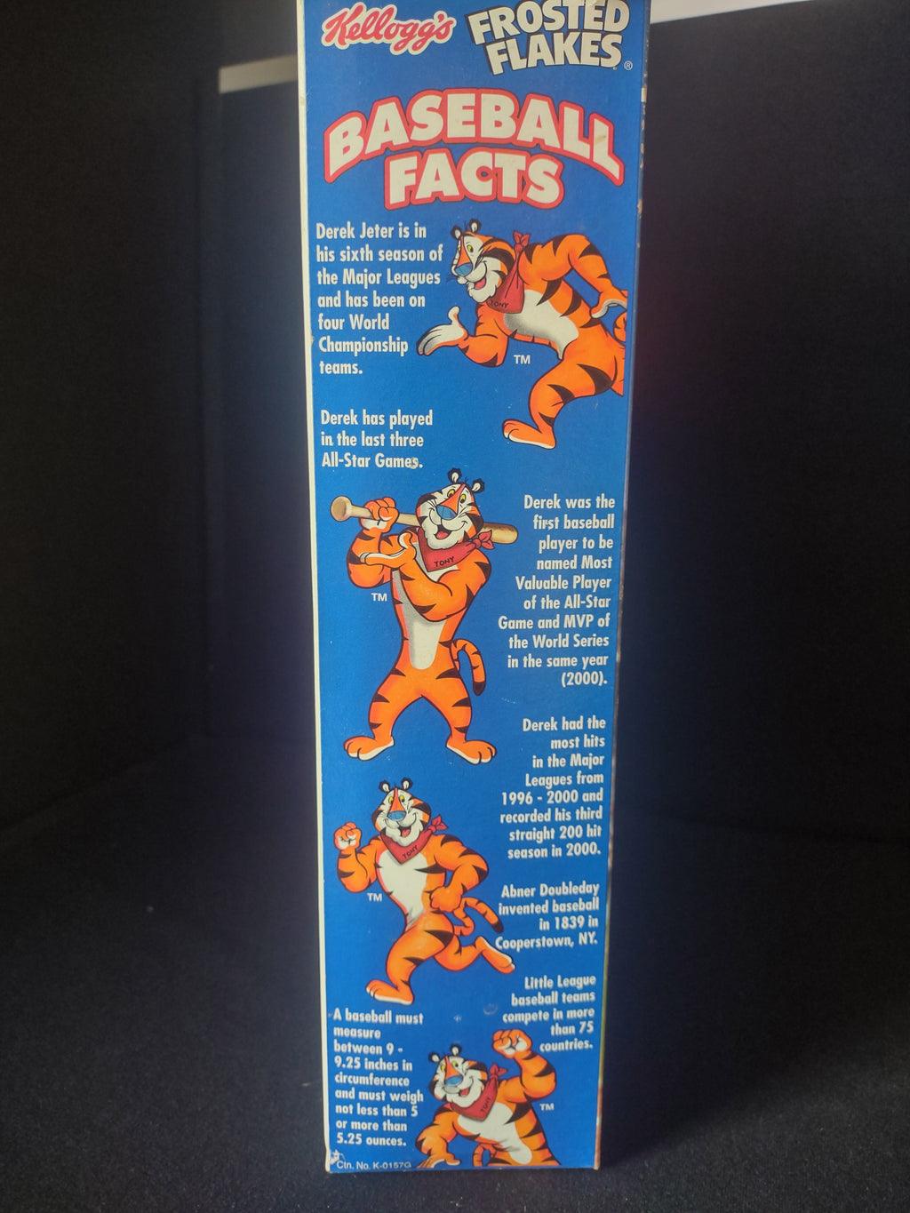 Vintage CollectibleKellogg's Frosted Flakes Empty Box Derek Jeter (lot 2171)