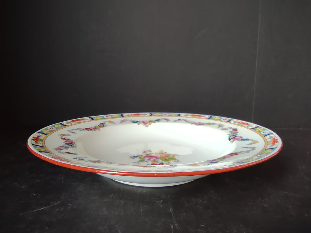 Vintage Minton Rose Garland Swag Soup Plate Bone China England (lot 5476)