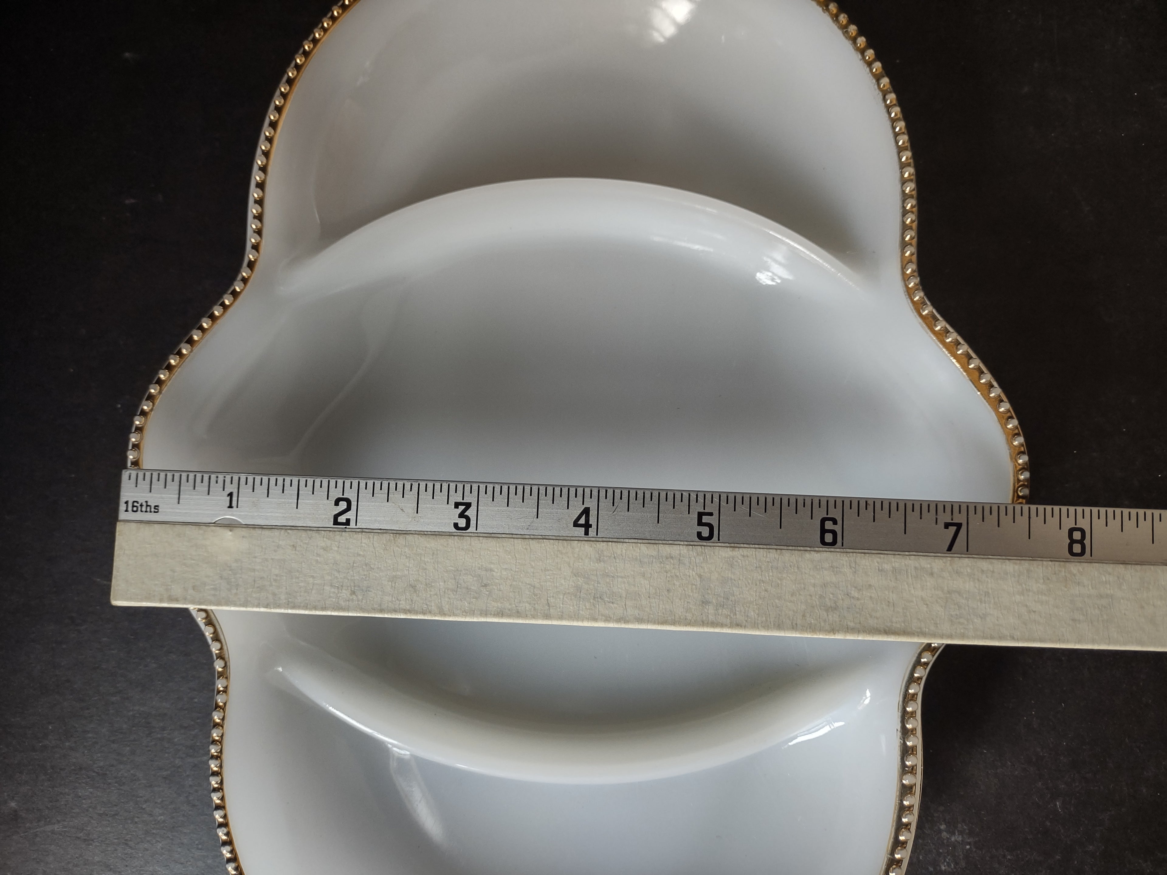 Vintage Set of 3 Serving Dish Fire King Milk Glass Anchor Hocking (lot 2596c)