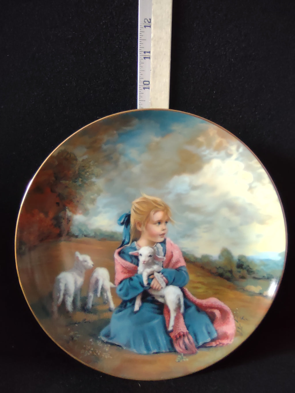 Vintage A Childhood Almanac Collector Plate 12th Issue Winds Of March (Lot 5193)