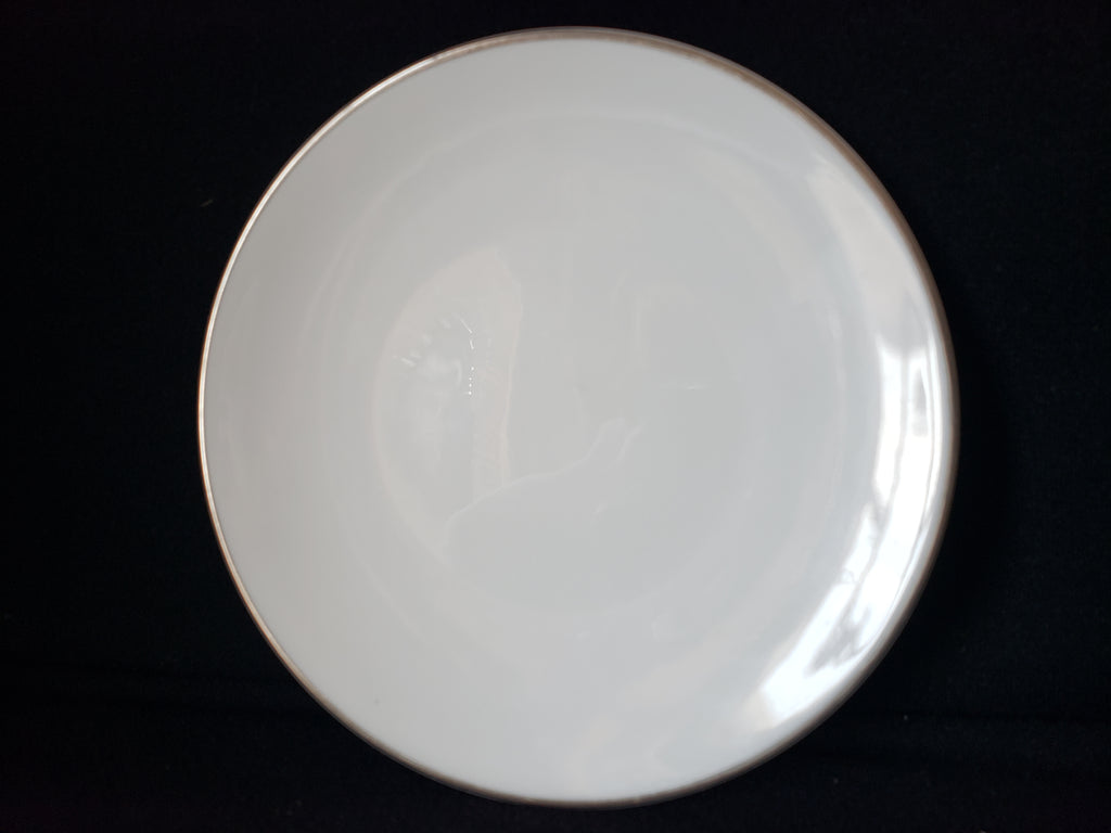 Vintage Royal Worcester White Silver Trim Salad or Luncheon Plate 8" (lot 2109)