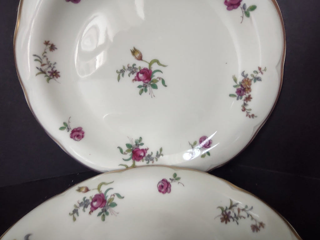 Haviland Limoges 2 x Dessert/Salad Plate Peony Flower Cream Color (lot 927)