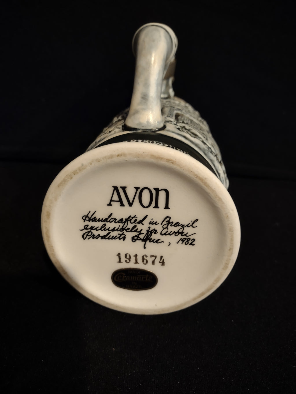 Vintage Collectible Set 2 Tankard Beer Stein Avon Train Airplane (lot 2536j)