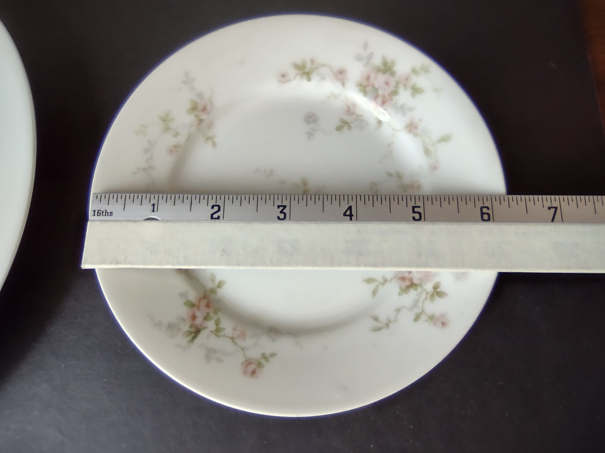 Haviland Limoges Pink Spray Dinner & Bread/Butter Plate (lot 921)