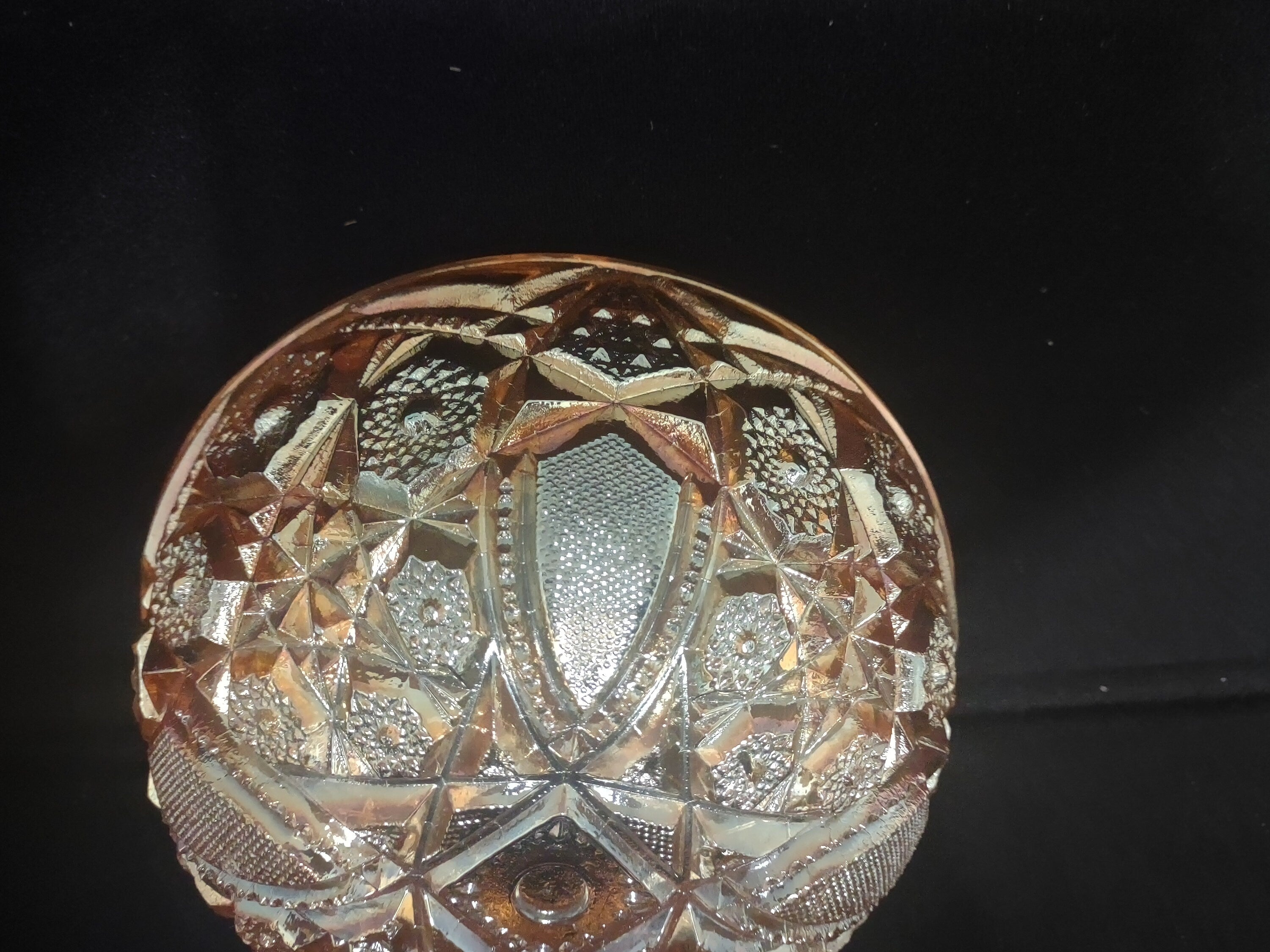 Vintage Collectible Carnival Glass Orange Marigold Bowl 8" (lot 138)
