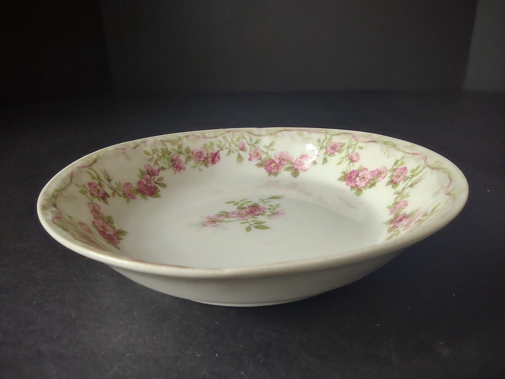 GDA Limoges Small Bowl 5" Apple Blossom Garland Swag Ribbon (lot 750)