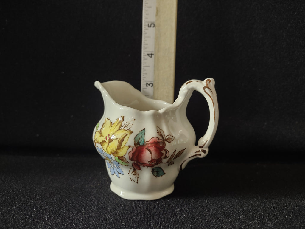 Vintage Booths Flowerpiece Ironstone England Small Creamer 2-1/2" tall (lot 5625