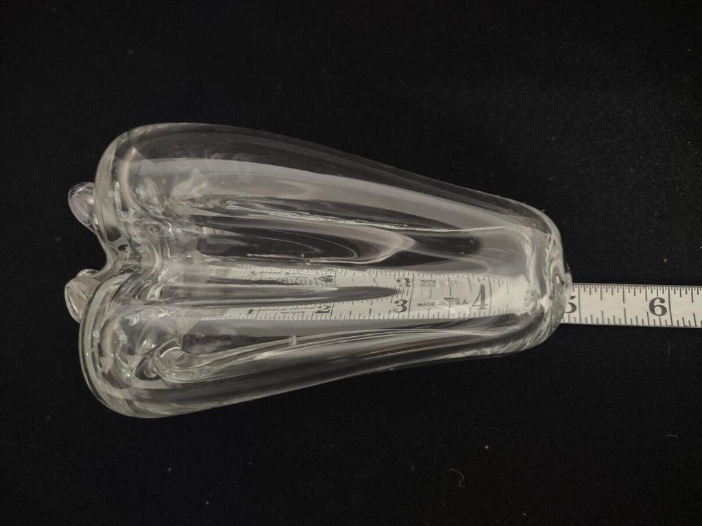 Clear Glass Art Pepper Decoration