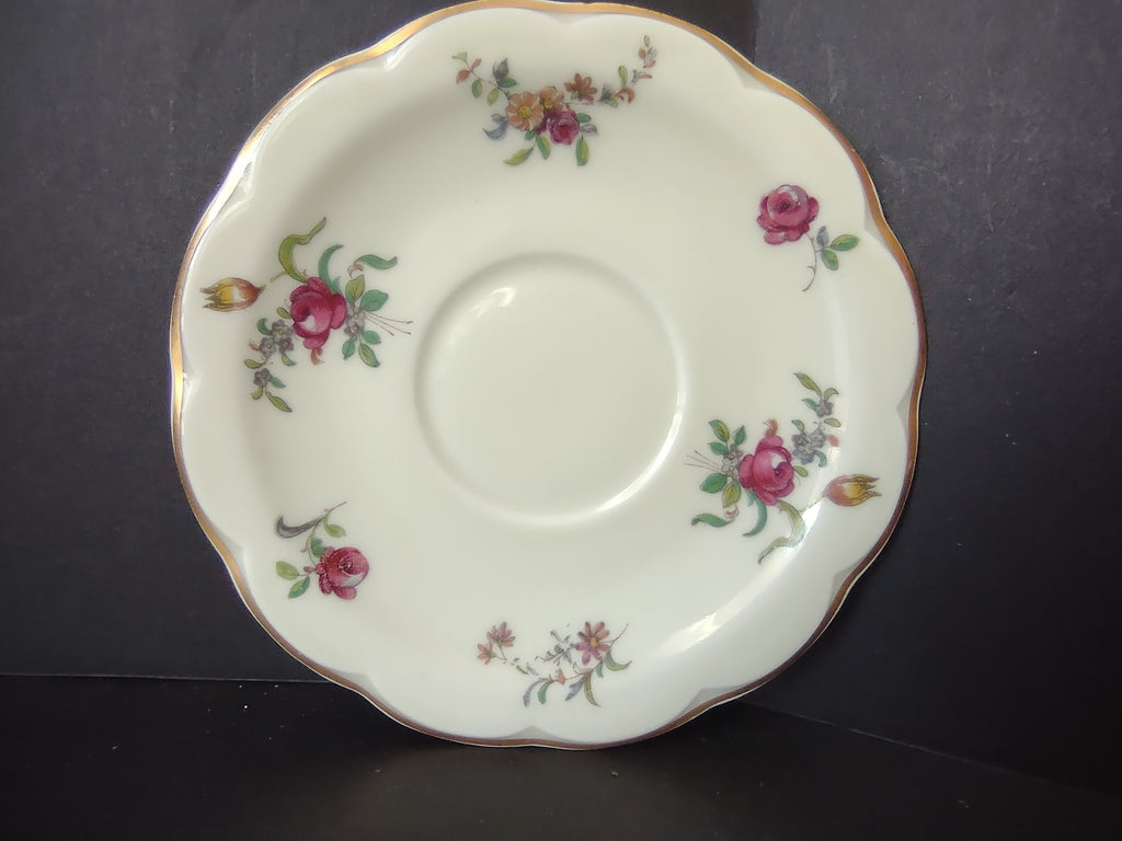 Haviland Limoges Saucer ONLY Peony Flower Cream Color (lot 928)