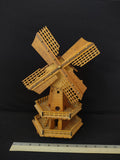 Vintage 70's Wooden Wind Mill Space For Music Box (Lot 3661)