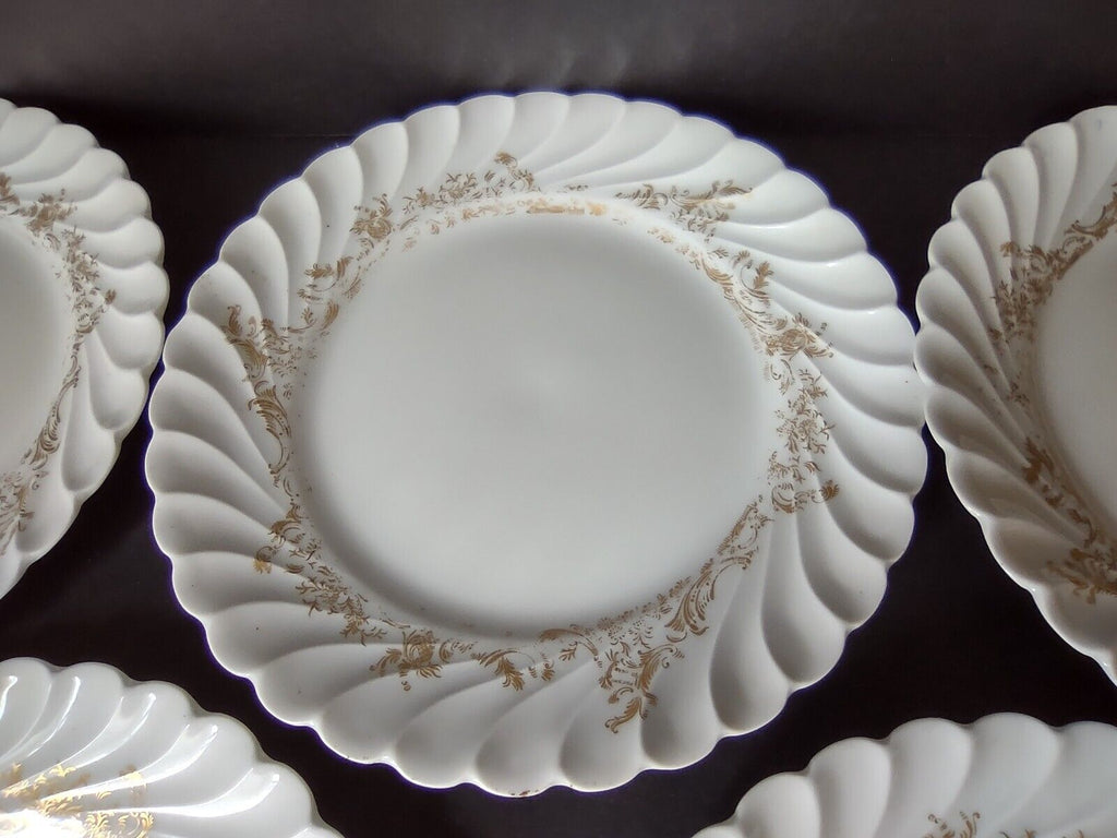 Ladore Haviland Limoges France 5 x Plate 2 x Saucer Gold (lot 563) IMPERFECT