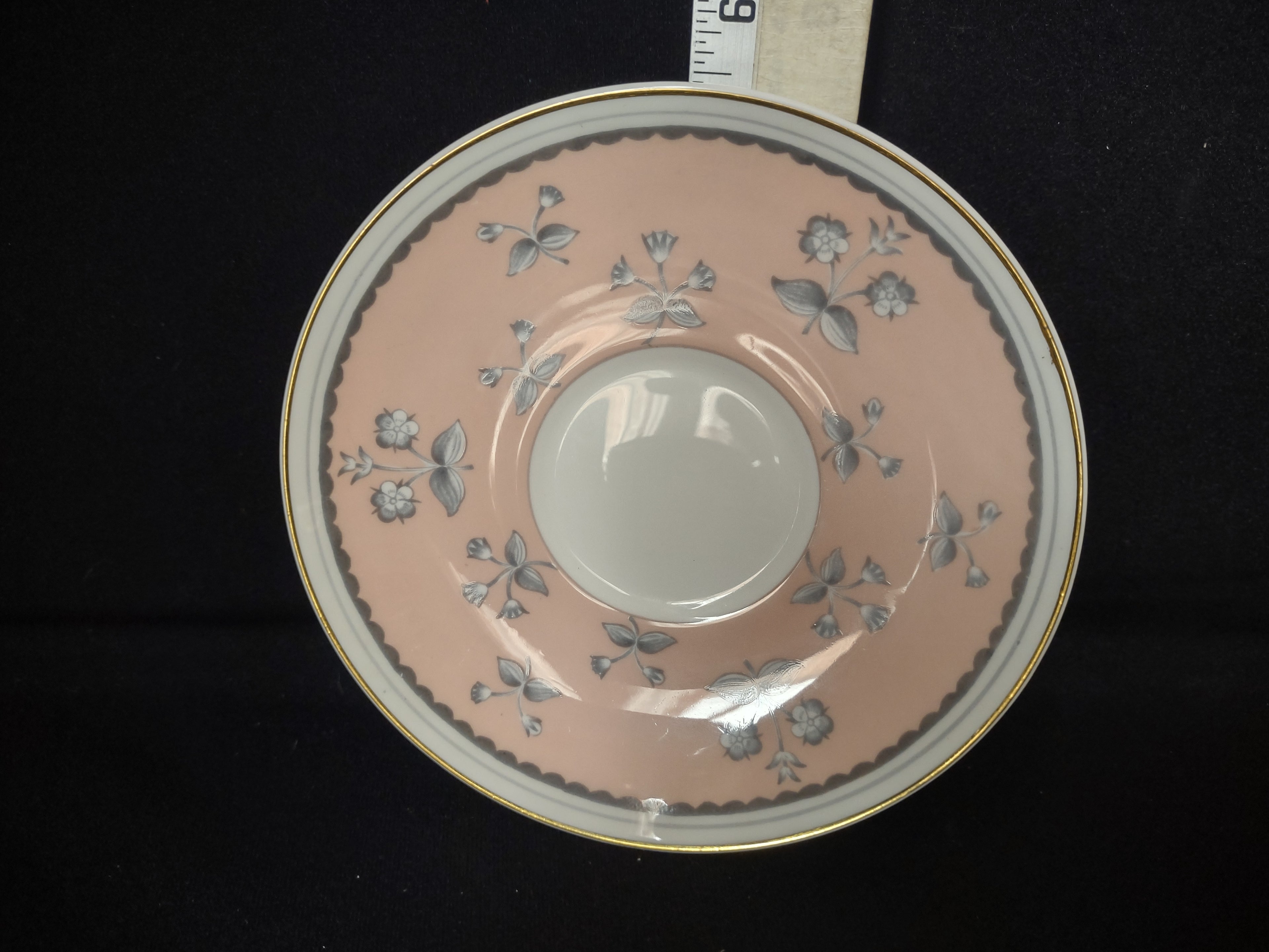 Wedgwood Pimpernel Pink Saucer ONLY Green Stamp (lot 2768)
