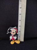 Vintage Disney Mickey Mouse Christmas Ornament Santa Hat Candy Cane (Lot 4799)