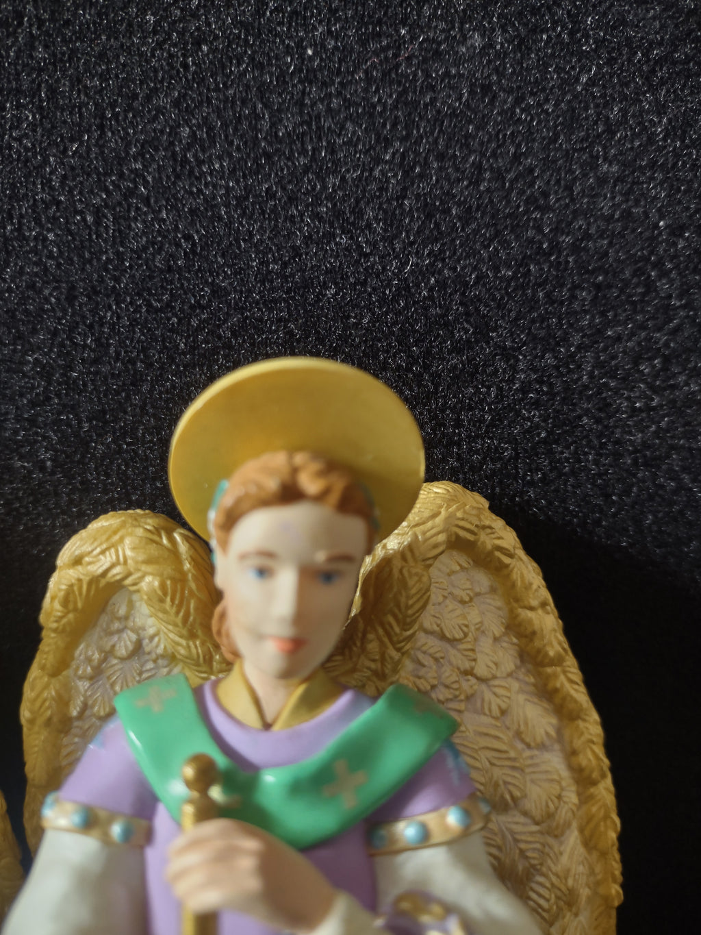 Vintage Hallmark 2000 Graceful Glory Angels Purple Gold Trim Trumpet (Lot 4619)