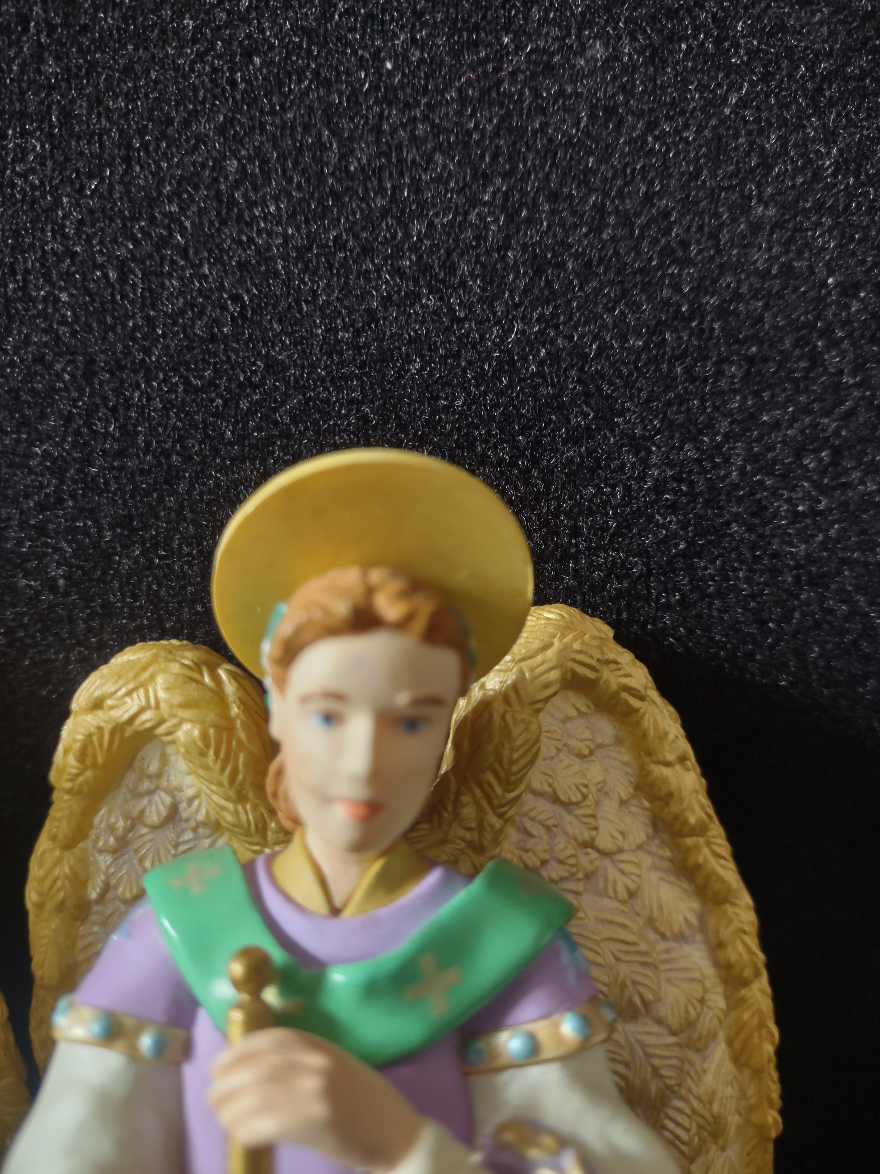 Vintage Hallmark 2000 Graceful Glory Angels Purple Gold Trim Trumpet (Lot 4619)