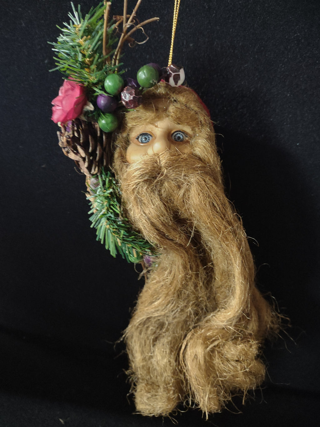 Primitive Rustic Christmas Old World St. Nicholas Wall Door Decoration (Lot 4517