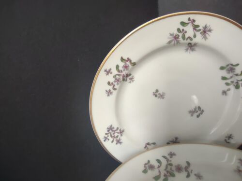 lot 762 Haviland Limoges 5 x Bread Butter Plate Blue Flowers