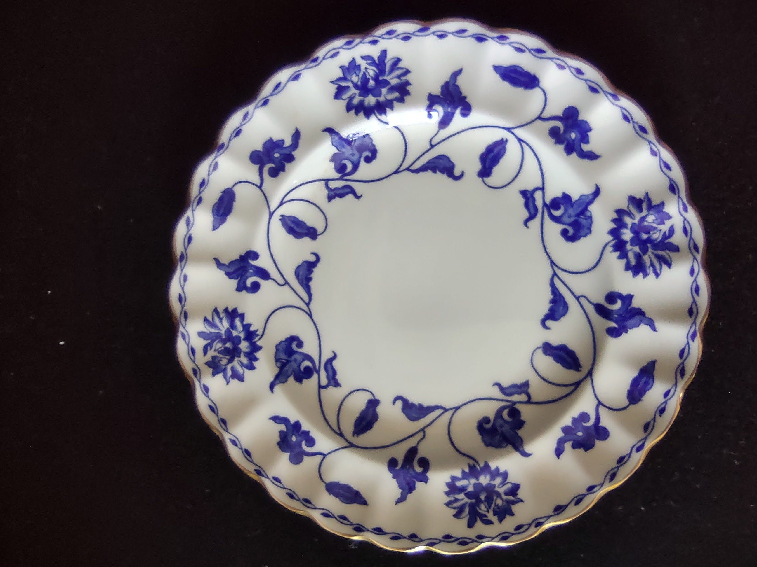 Vintage Spode Plate Bone China Blue Colonel English Countryside (Lot 5734)