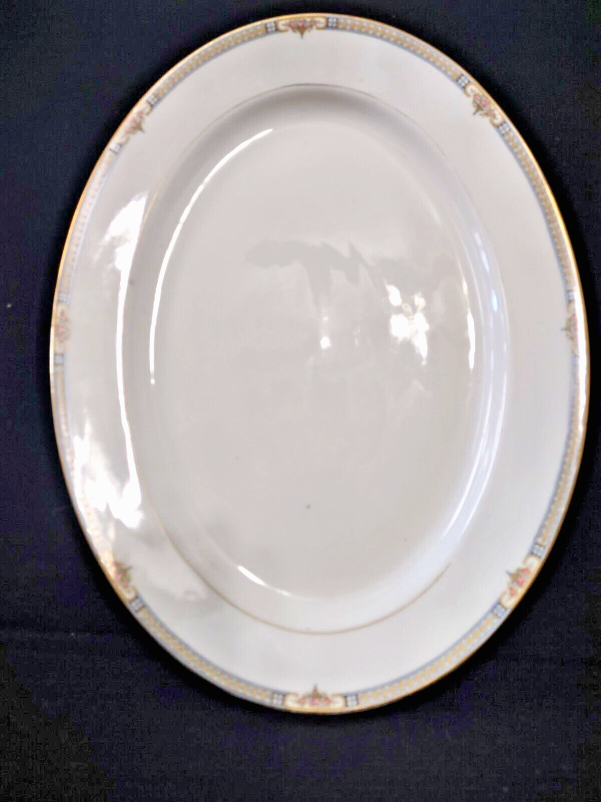Noritake The Basel Oval Holiday Turkey Serving Platter 16-1/2" Japan (304)