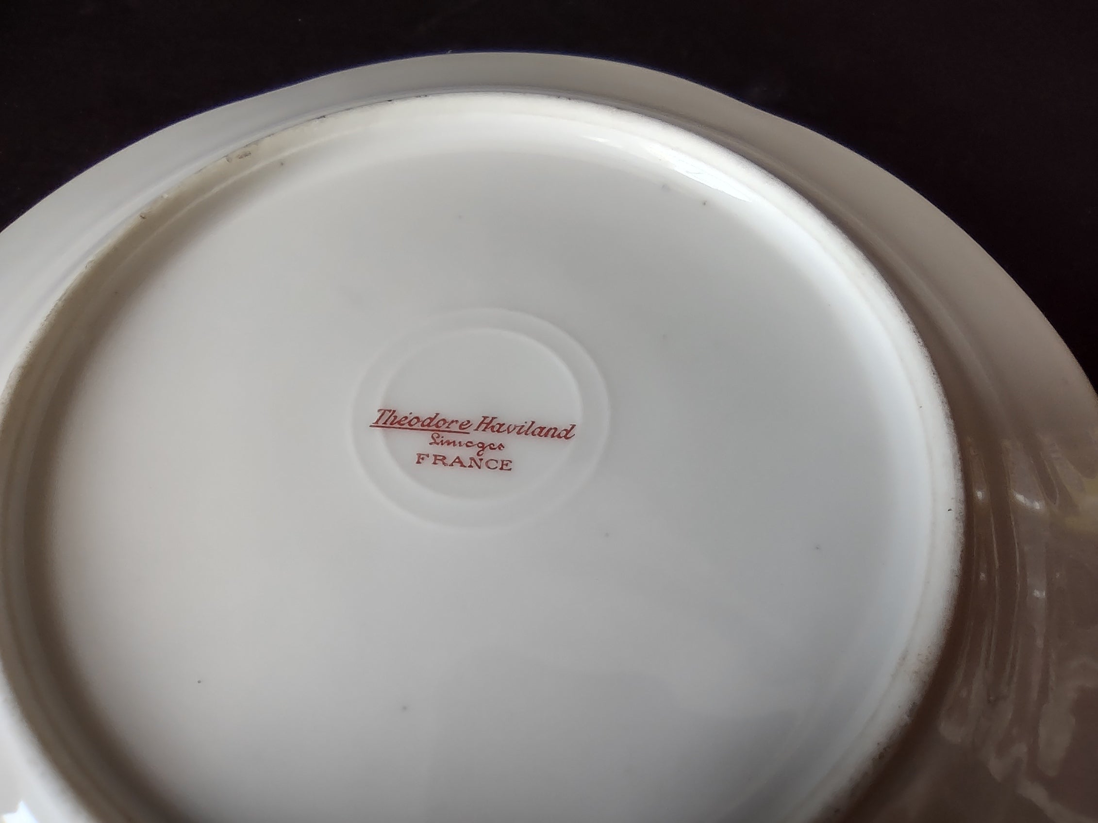 Haviland Limoges Salad/Dessert Plate Pink Thistle & Daisy (lot 882)