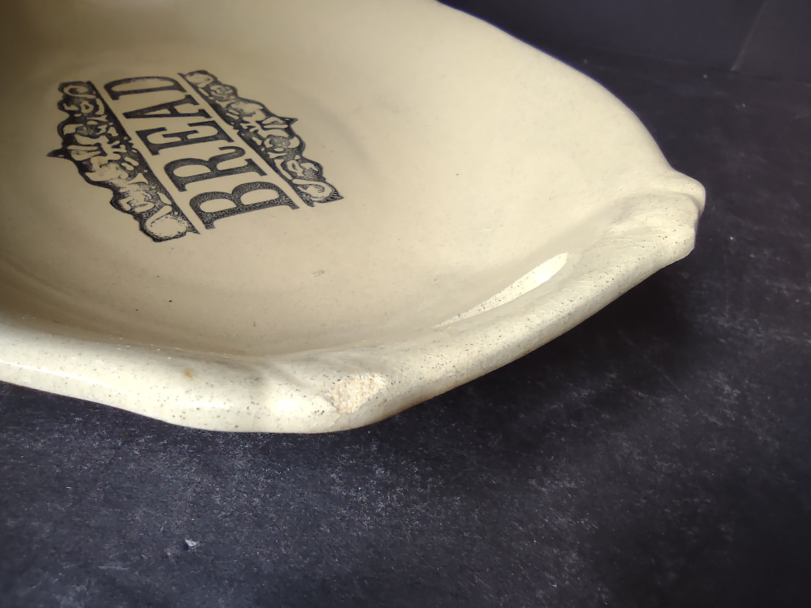 Vintage Moira Pottery Ironstone England Bread Tray Platter Small CHIP (lot 5660)