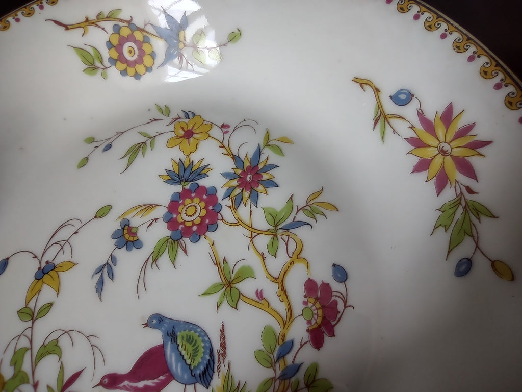 B. Altman Limoges Old Abbey Rouen Spray Pheasant 4 x Cream Soup Bowl (lot 811)