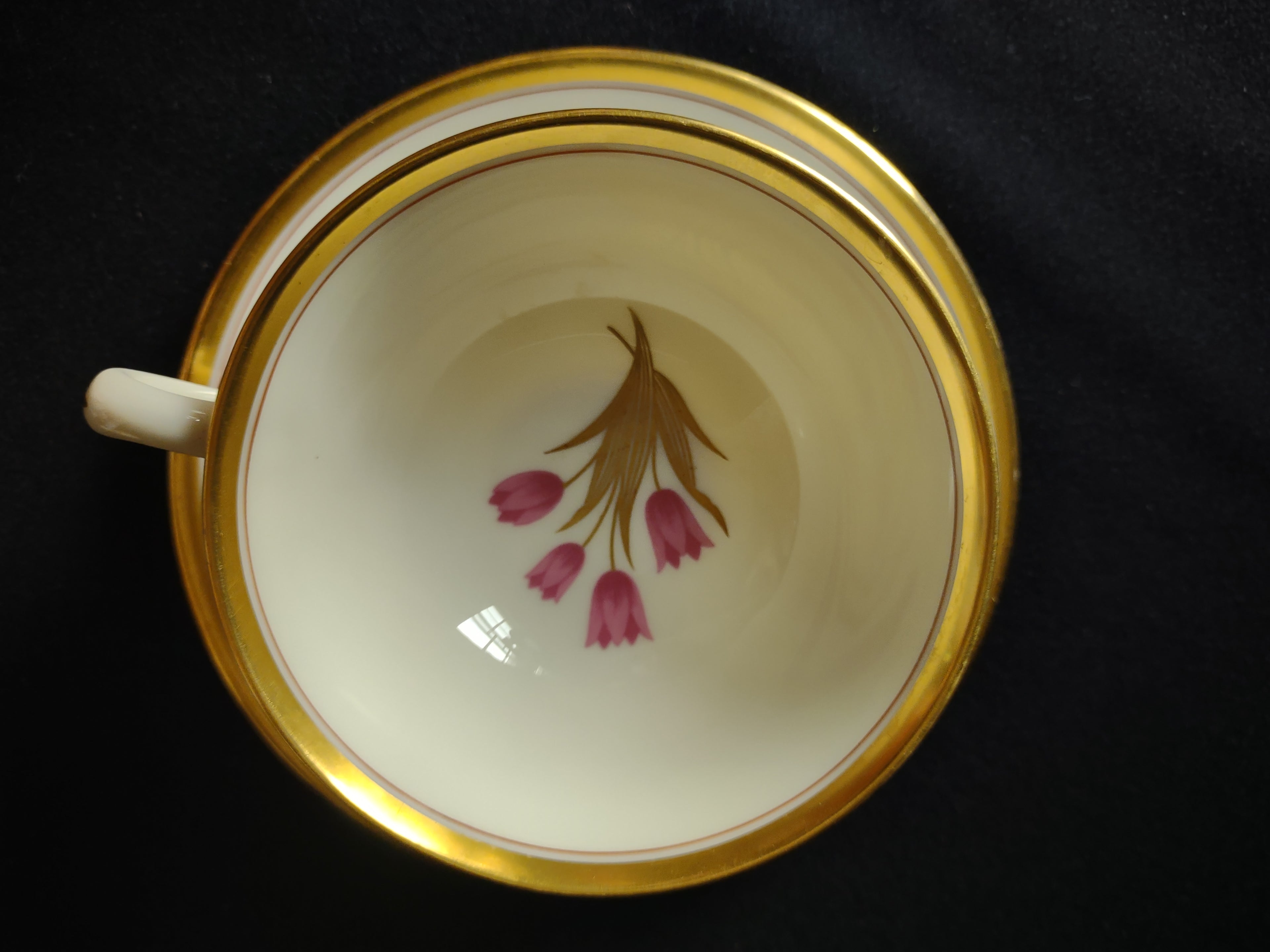 Vintage Lenox Bradford Tulips Gold Trim Tea Cup with Saucer (lot 1827)