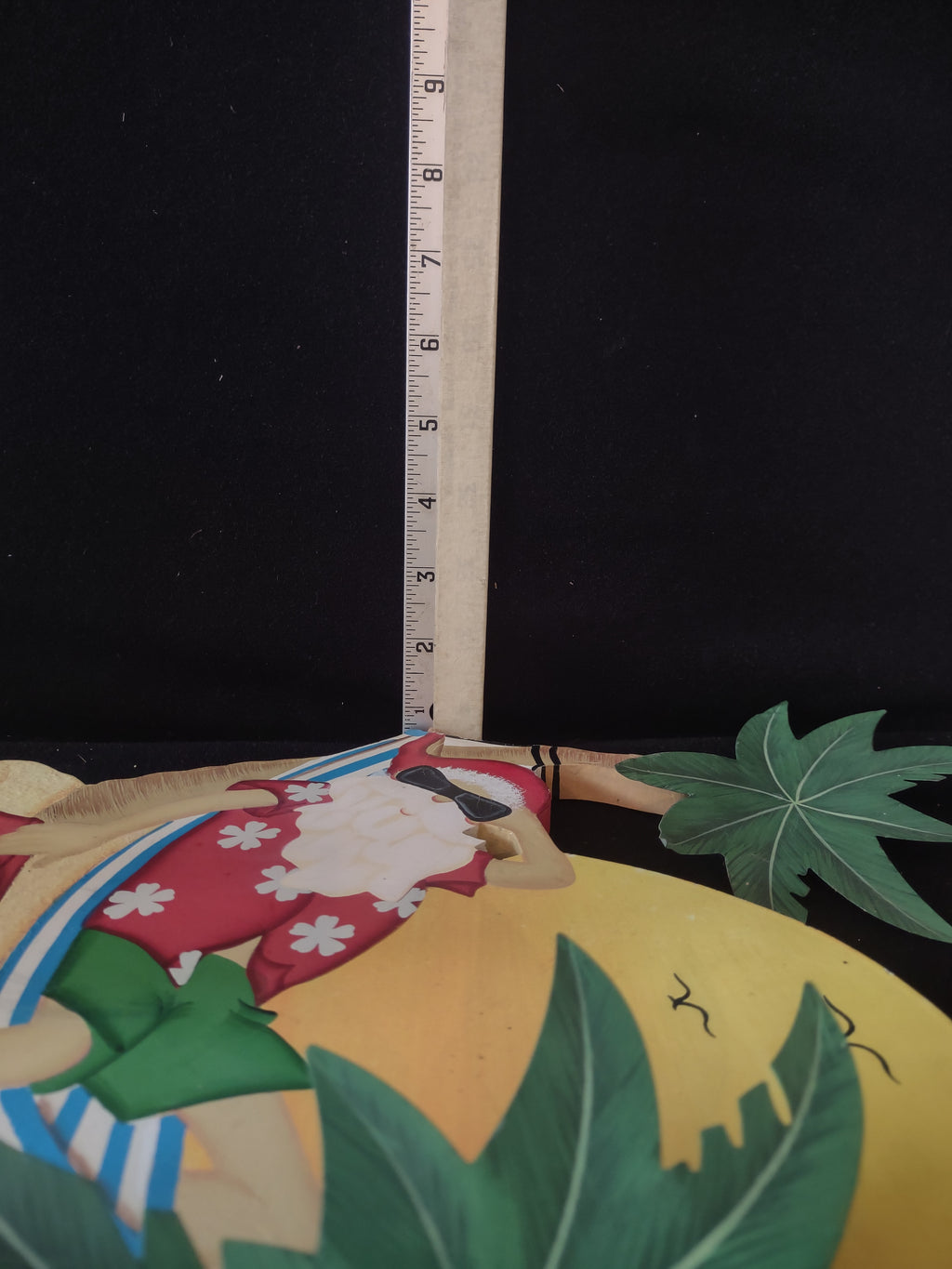 Whimsical Santa On The Beach After Christmas With Palm Trees (Lot 3519)