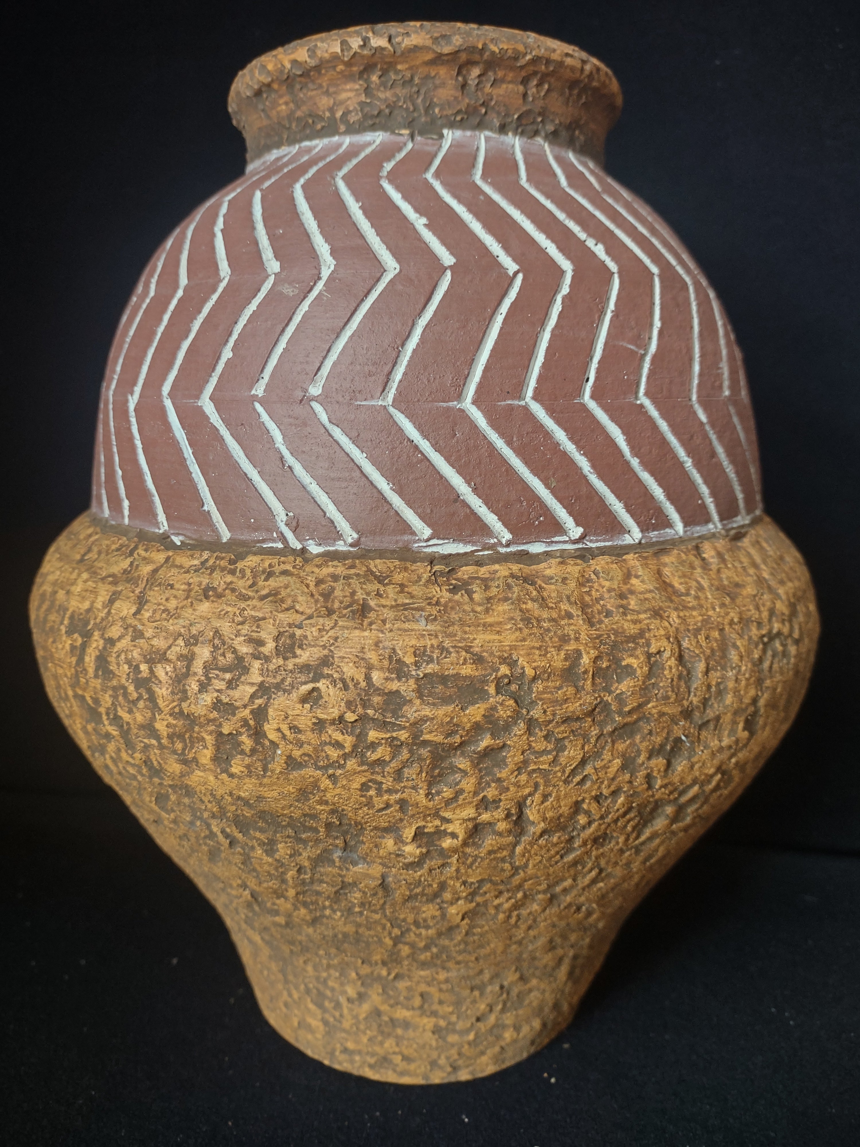 Formalities Pottery by Baum Bros. Brown Vase 12" Philippines (lot 2701c)