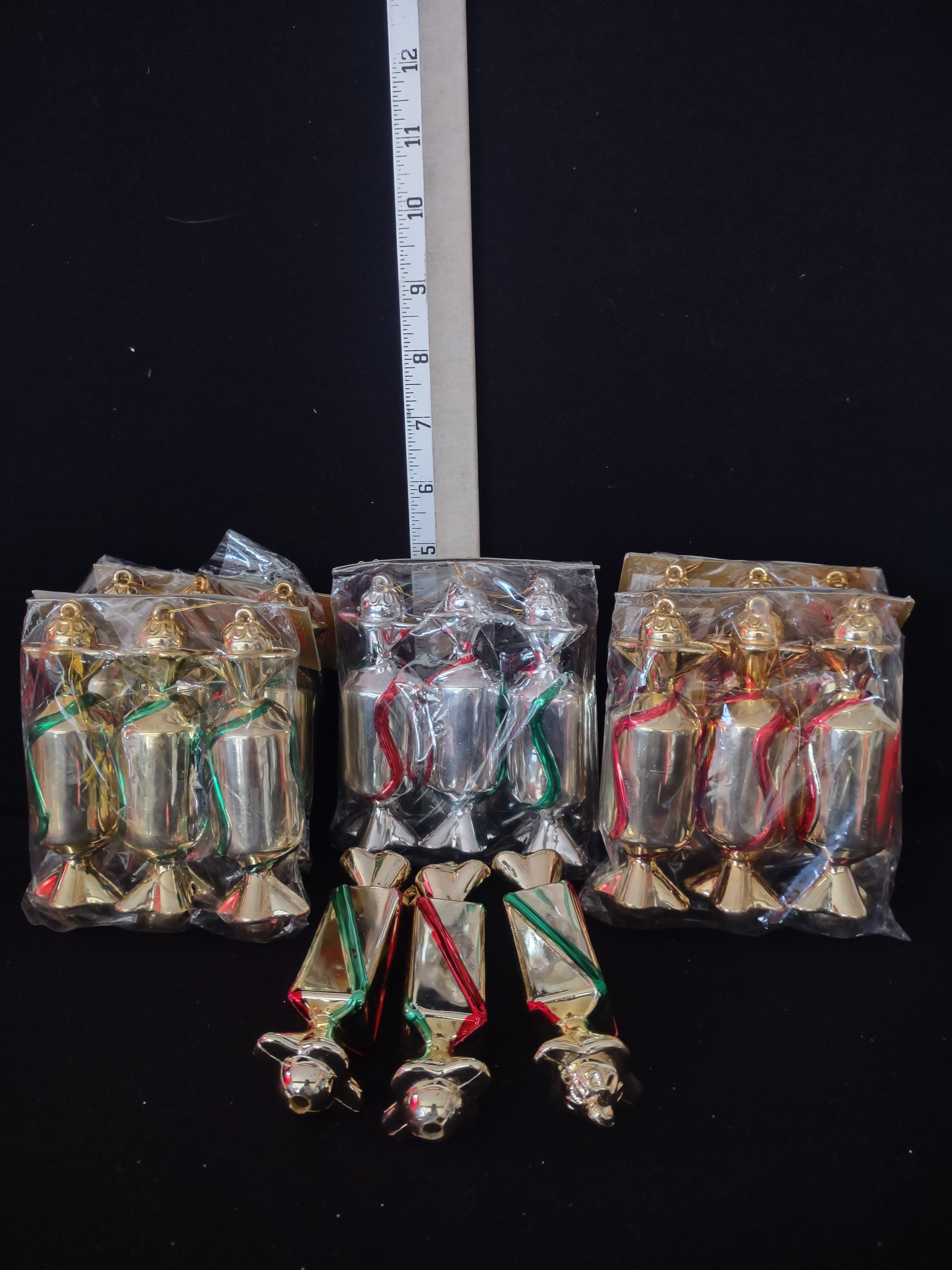Vintage Christmas Plastic Candy Ornaments 18 Pieces (Lot 4503)