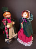 Vintage Christmas Carolers Paper Mache 22" IMPERFECT (lot 3316)