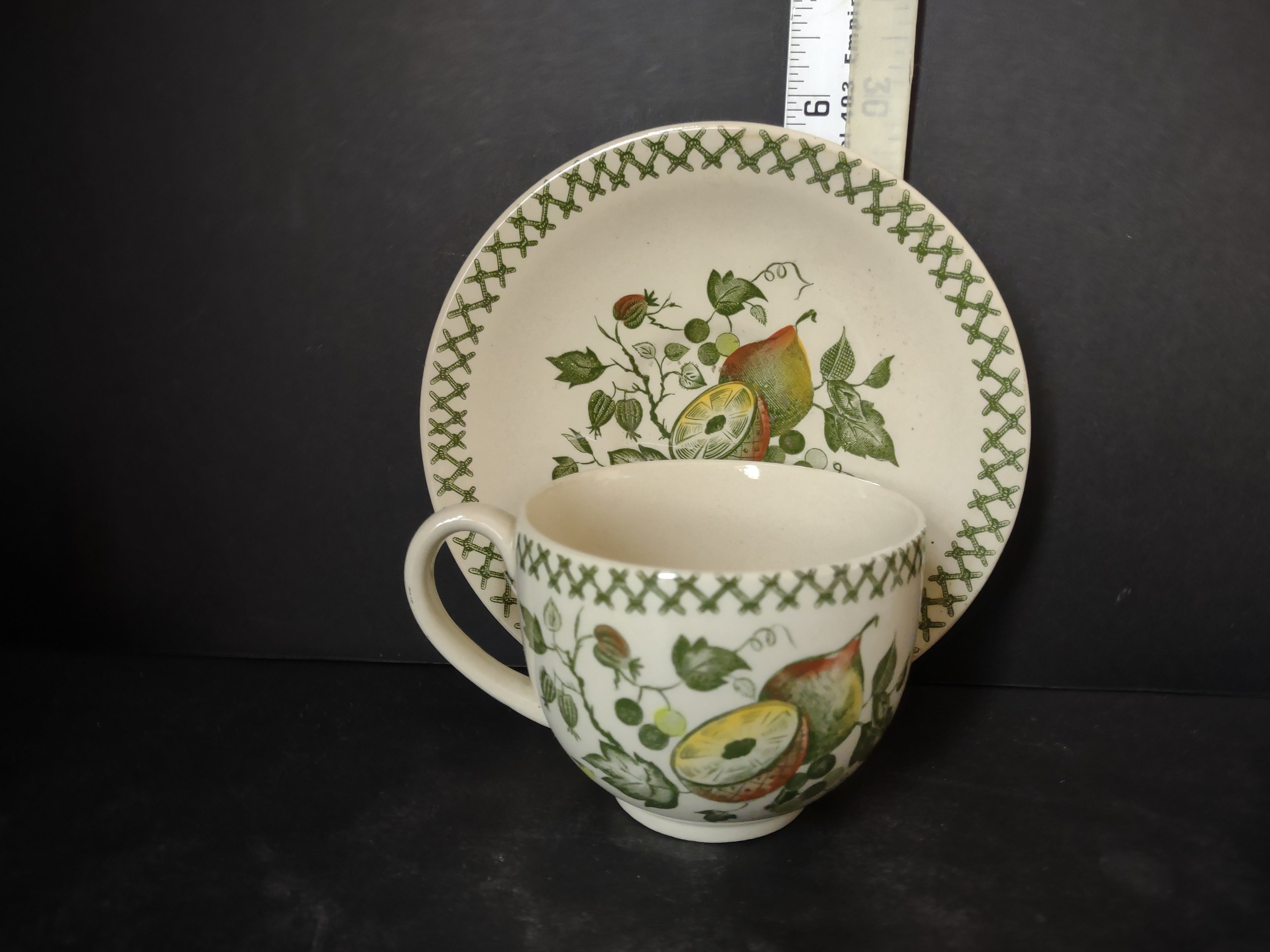 Johnson Bros Arbor Teacup & Saucer Staffordshire Old Granite Ironstone (lot 5574
