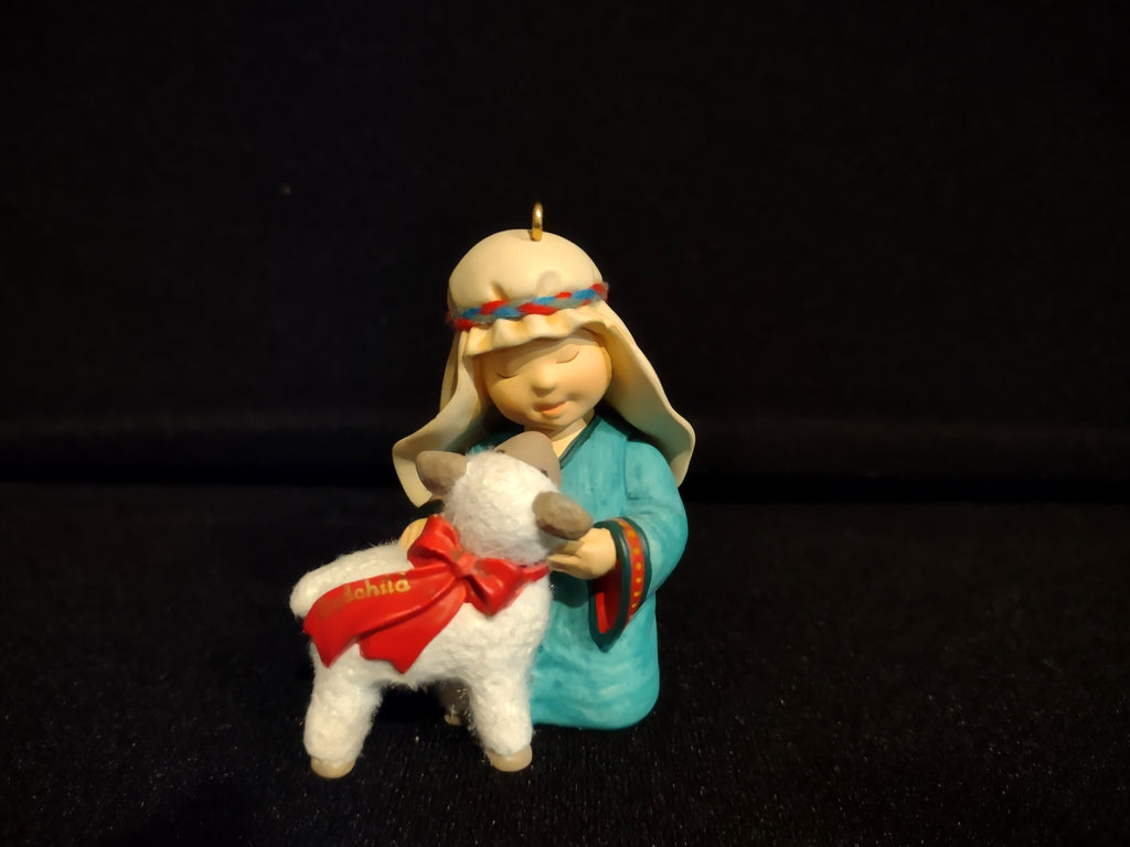 Hallmark 2004 Christmas Ornament Shepherd Boy Godchild with Lamb (lot 2444)