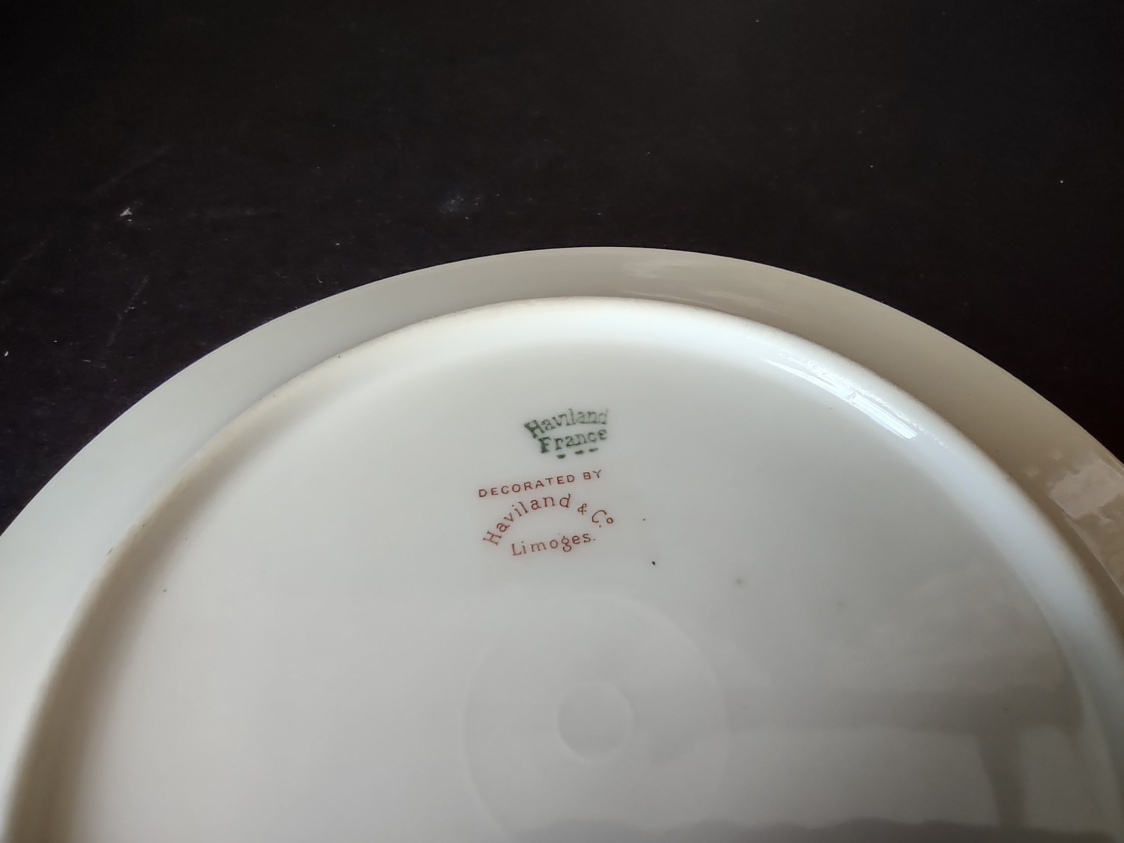 Haviland Limoges Eugenie 8 x Bread Plate Yellow Laurel Swag Ribbon (lot 940)