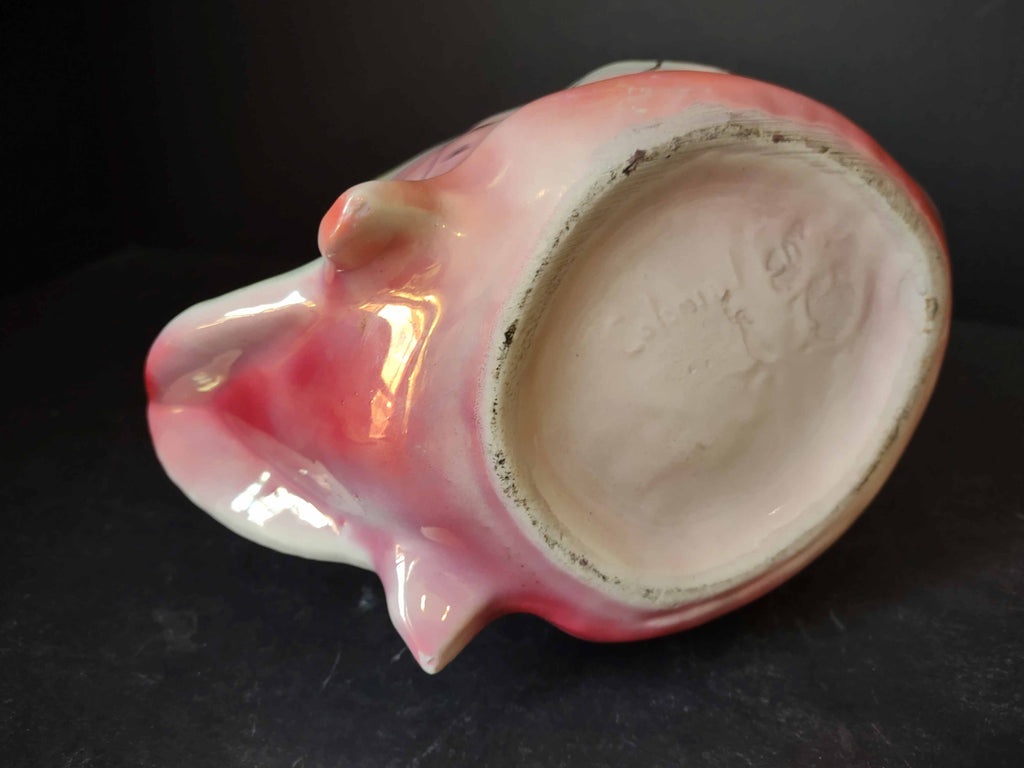 Vintage Ceramic Colonial Pink Swan Planter (lot 2904c)