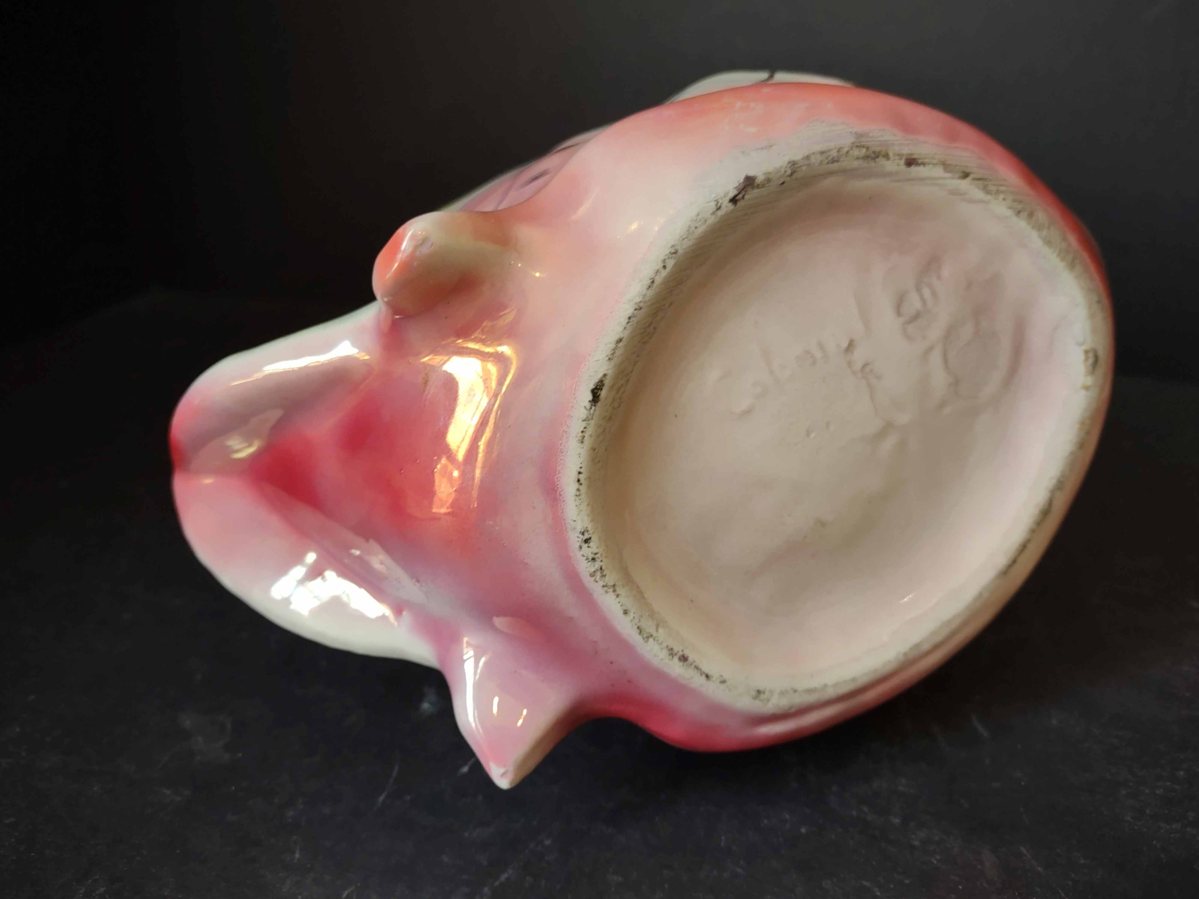 Vintage Ceramic Colonial Pink Swan Planter (lot 2904c)