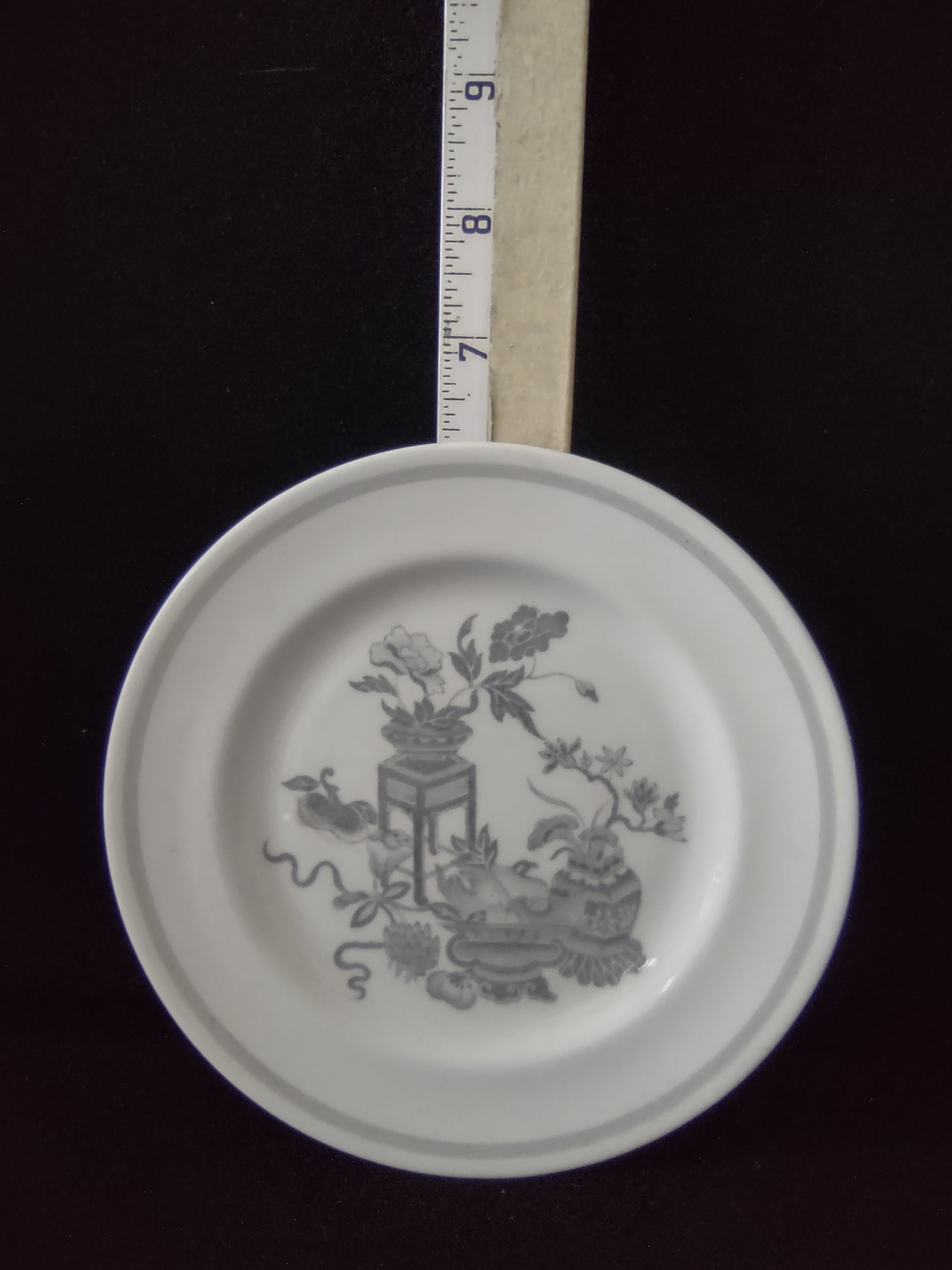 Vintage Copeland Spode Bread Butter Plate Bone China Bowpot Grey (Lot 5773)