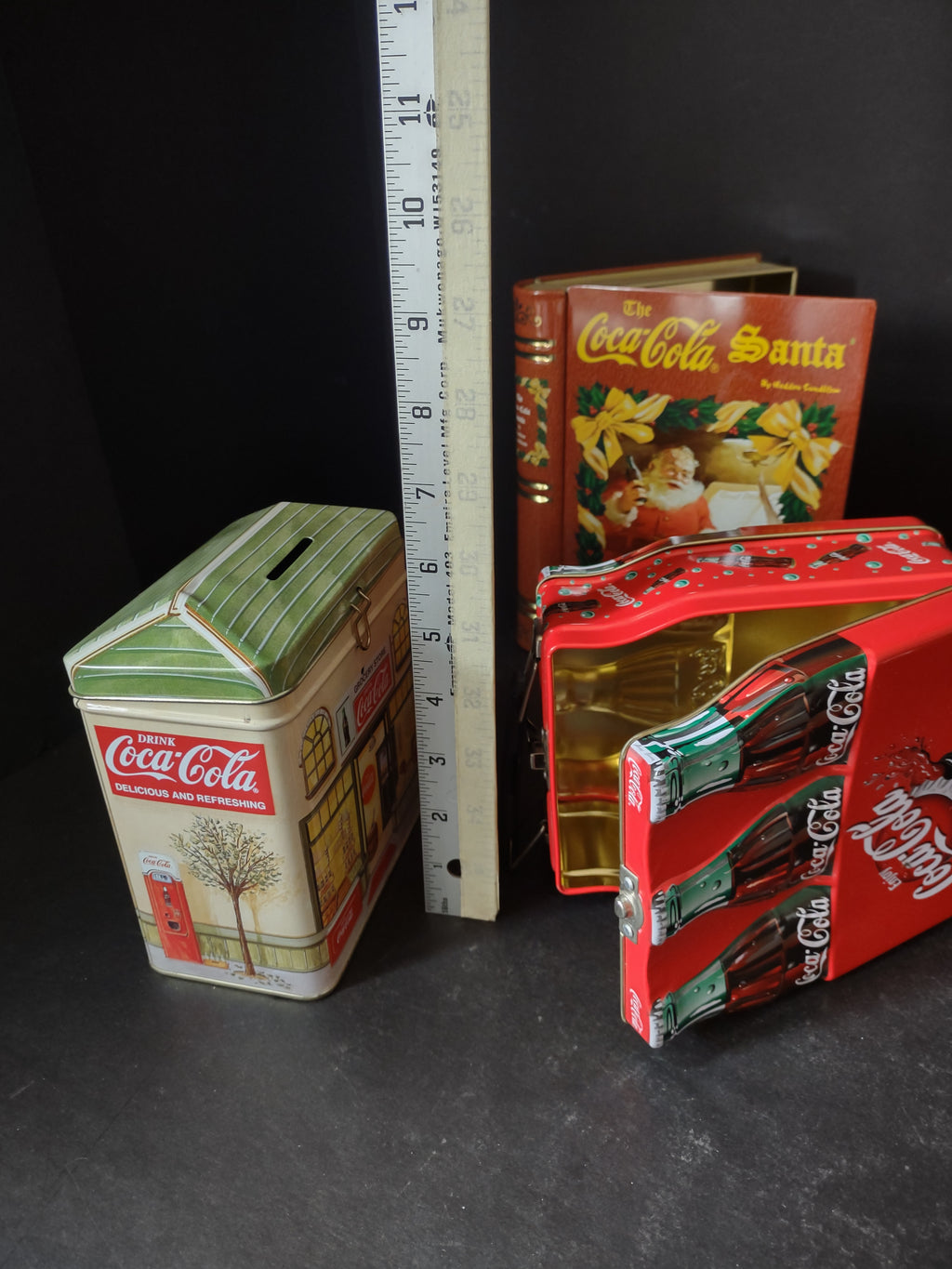 Lot of Coca-Cola Vintage Collectible Tin Coin Bank (lot 3140)