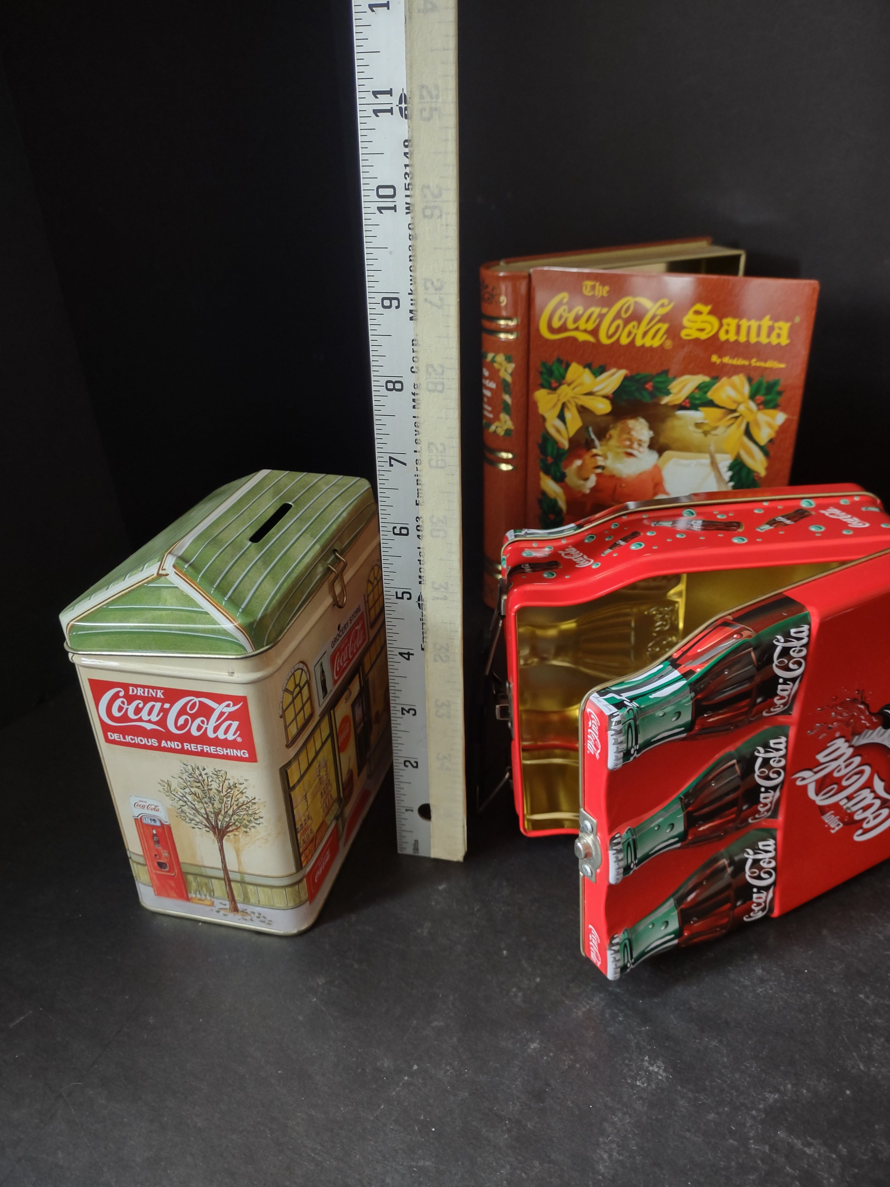 Lot of Coca-Cola Vintage Collectible Tin Coin Bank (lot 3140)