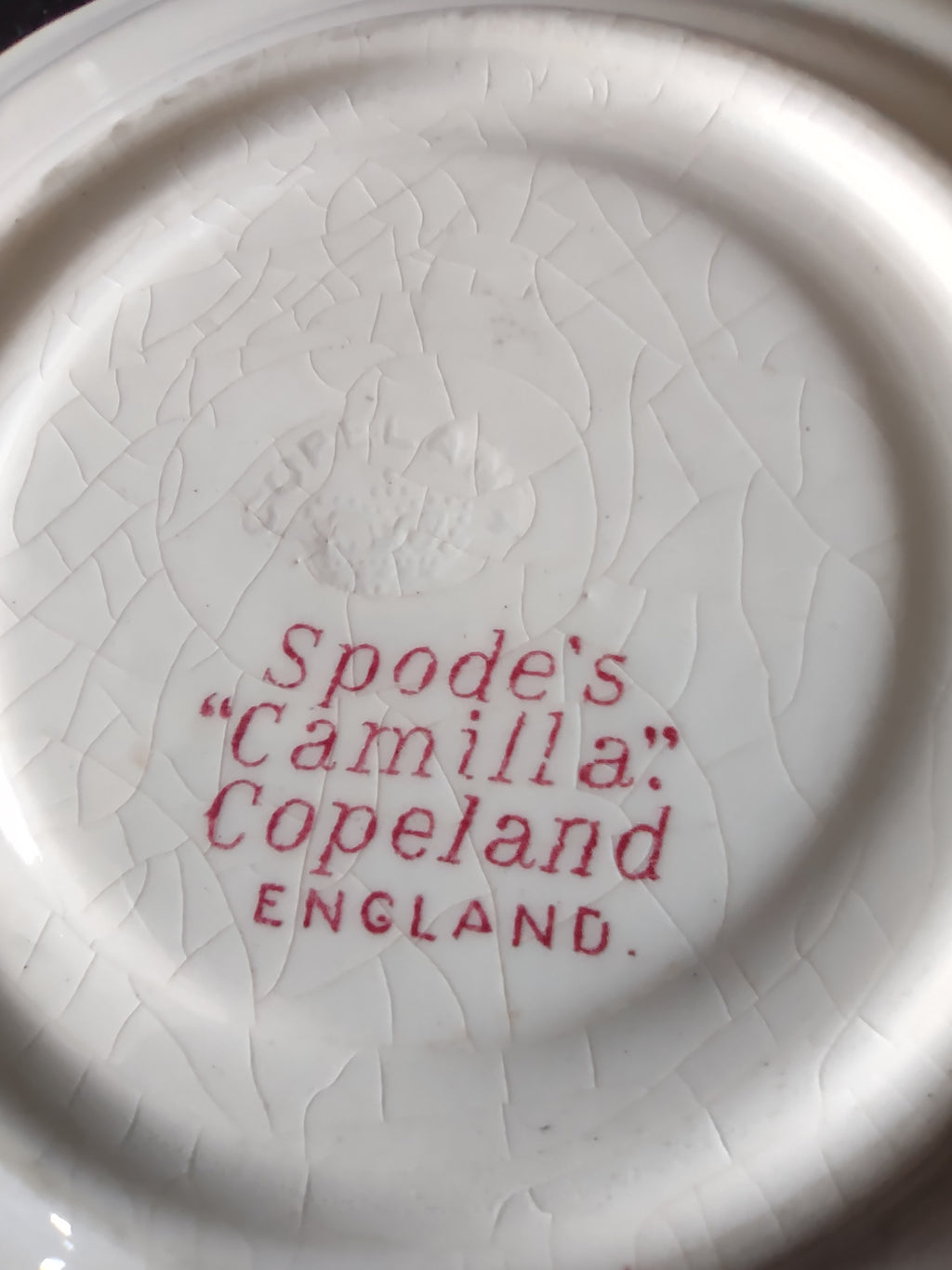 Vintage Spode Saucer Camilla Ironstone Set Of 2 IMPERFECT (Lot 5794)
