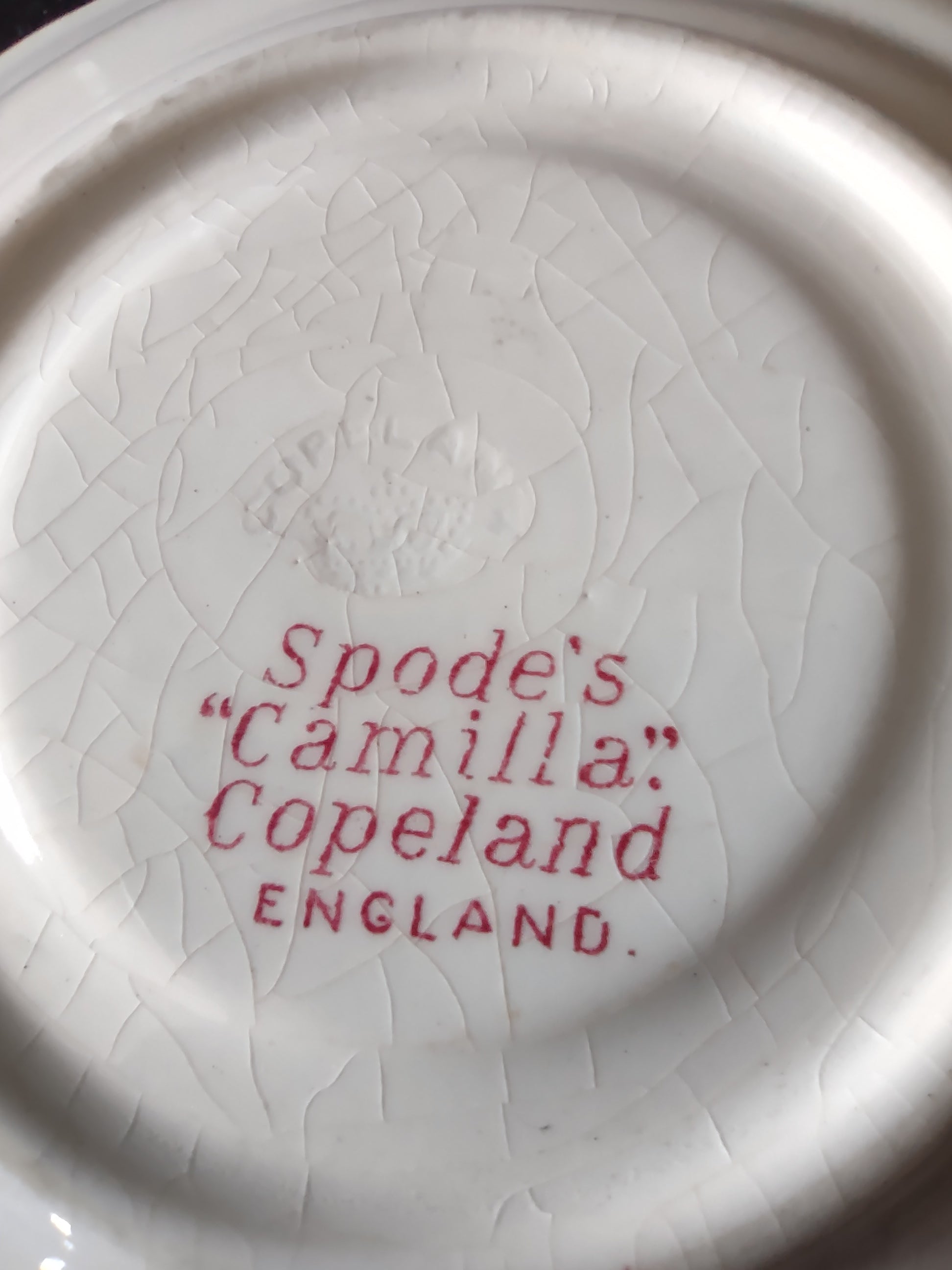 Vintage Spode Saucer Camilla Ironstone Set Of 2 IMPERFECT (Lot 5794)