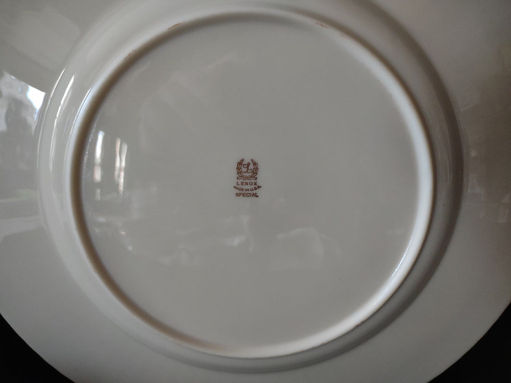 Vintage Lenox Special Dinner Plate 11"Golden Wreath Stamp (lot 2003)