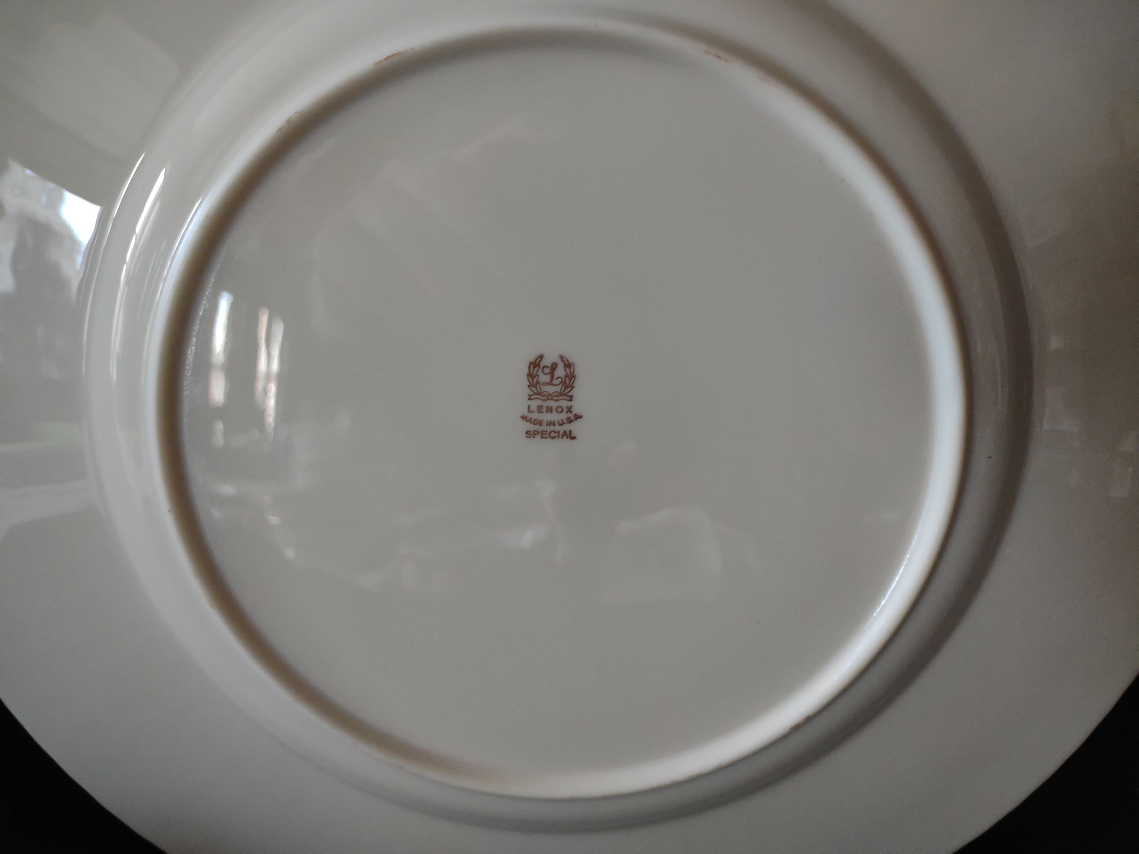 Vintage Lenox Special Dinner Plate 11"Golden Wreath Stamp (lot 2003)