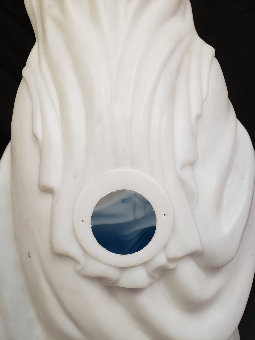 Vintage Christmas Outdoor Blue Closed Eyes Mary Blow Mold 27" (lot 2266)