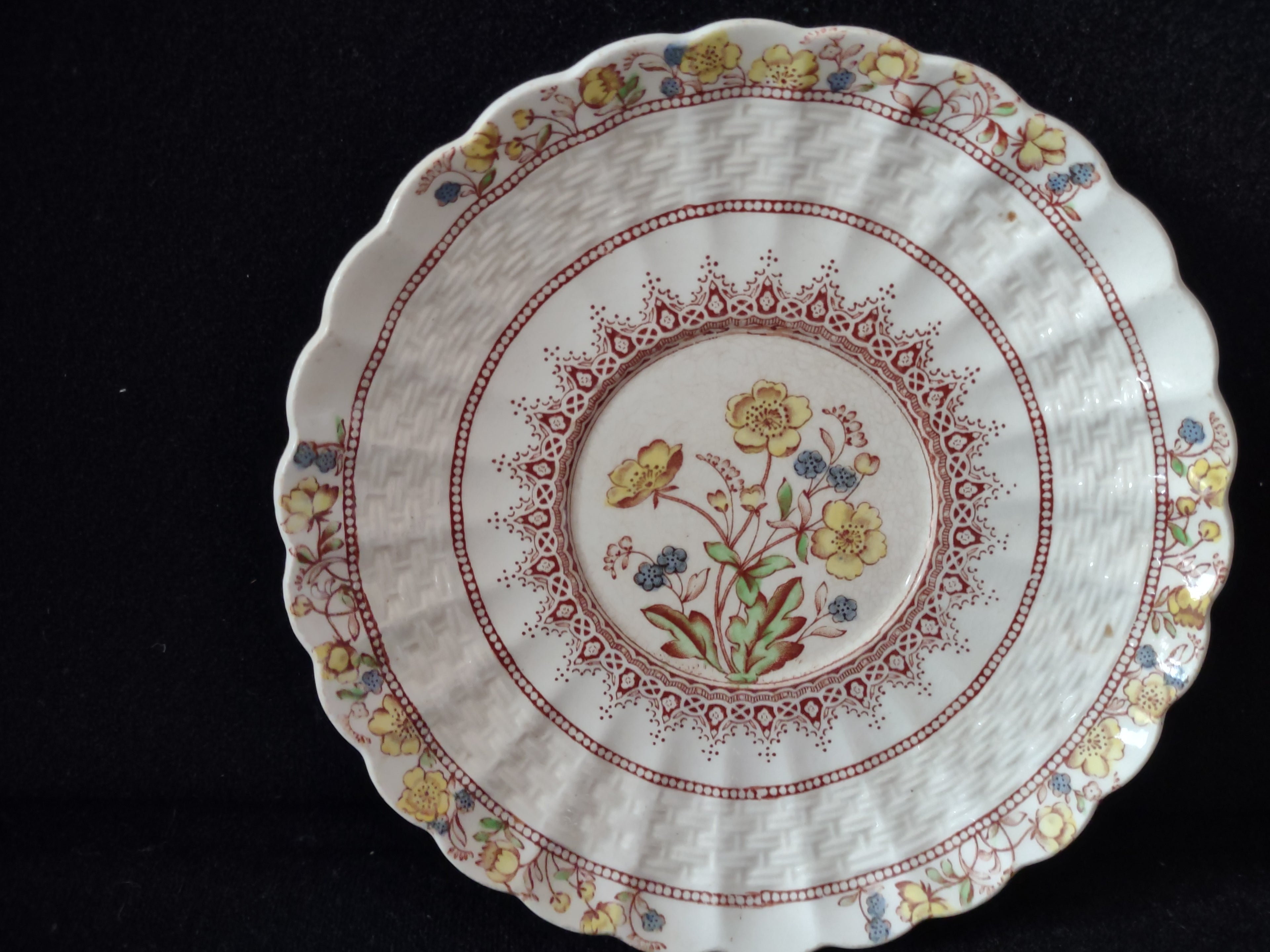 Vintage Spode Buttercup Saucer English Countryside Ironstone (lot 5749)