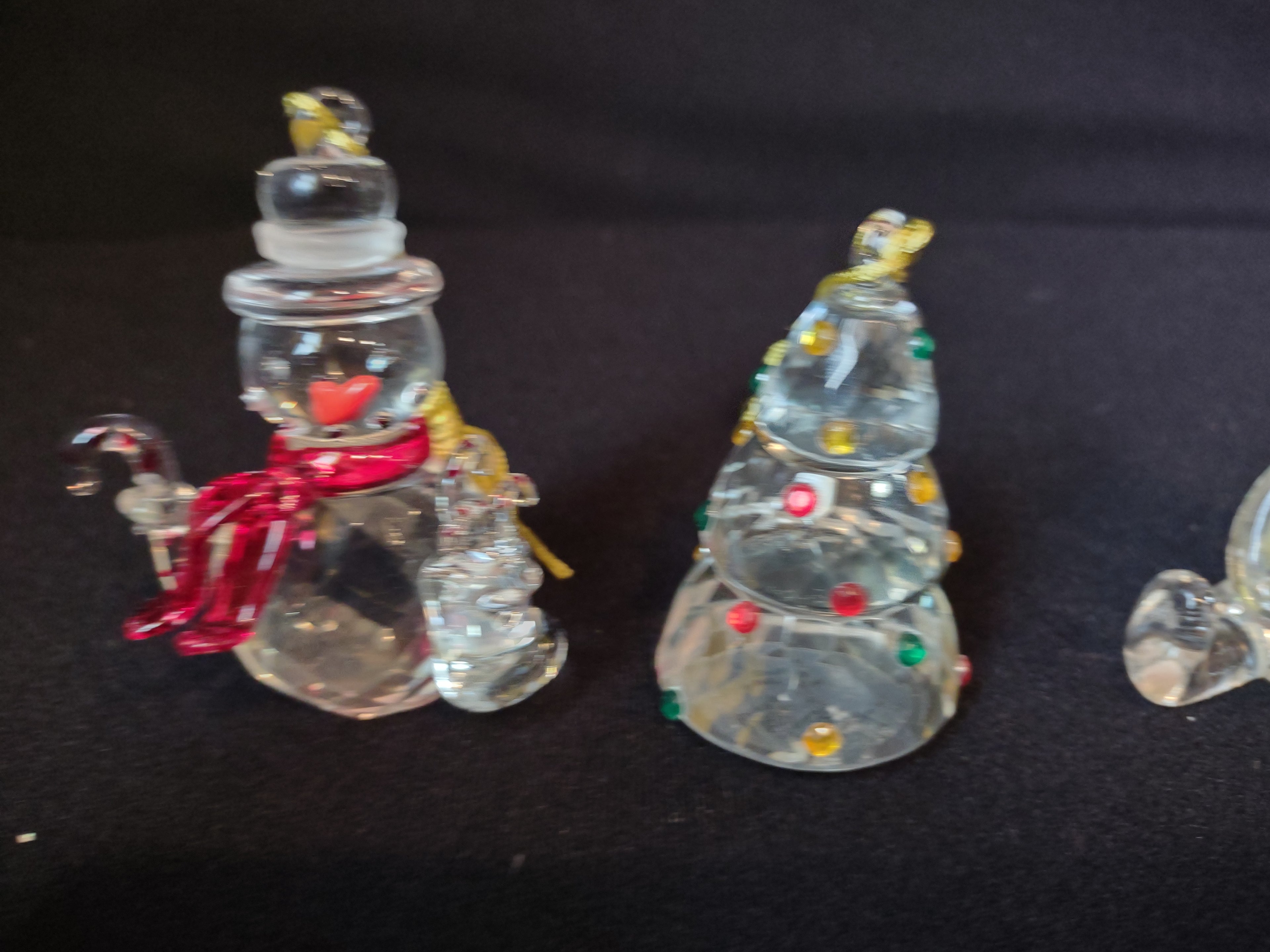 Lenox Christmas Cheer Crystalline Ornaments Set of 3 (lot 1632)
