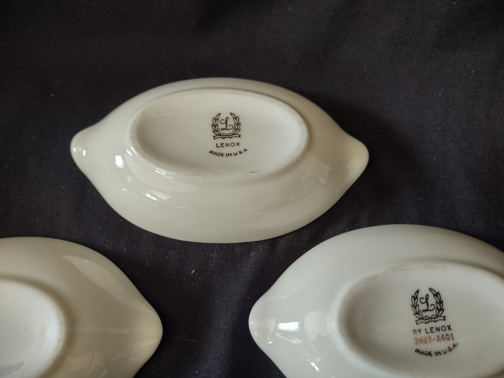 Vintage Lenox Set of 4 Condiment Serving Dishes (lot 1990)