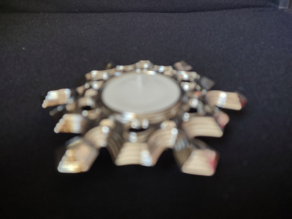 Christmas Lenox Snowflake Votive Tea Light Holder Silverplated (lot 1666)