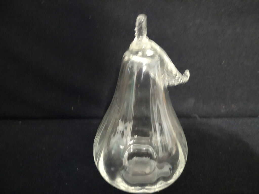 Clear Glass Art Pear Decoration